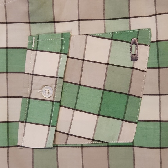 Oakley Green & Gray Squares Button-Up Shirt - Picture 3 of 9